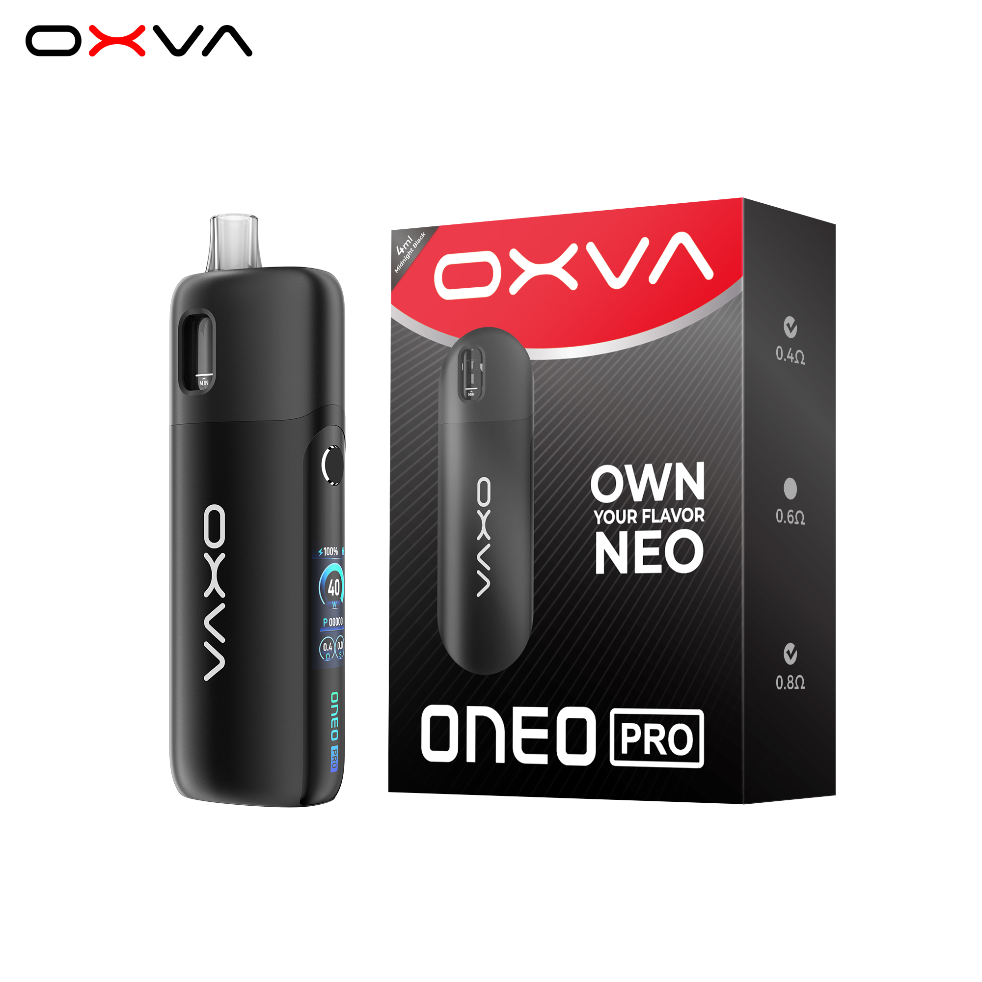 Midnight-Black OXVA ONEO PRO 奧尼奧 40W大小煙主機 (10月新品)