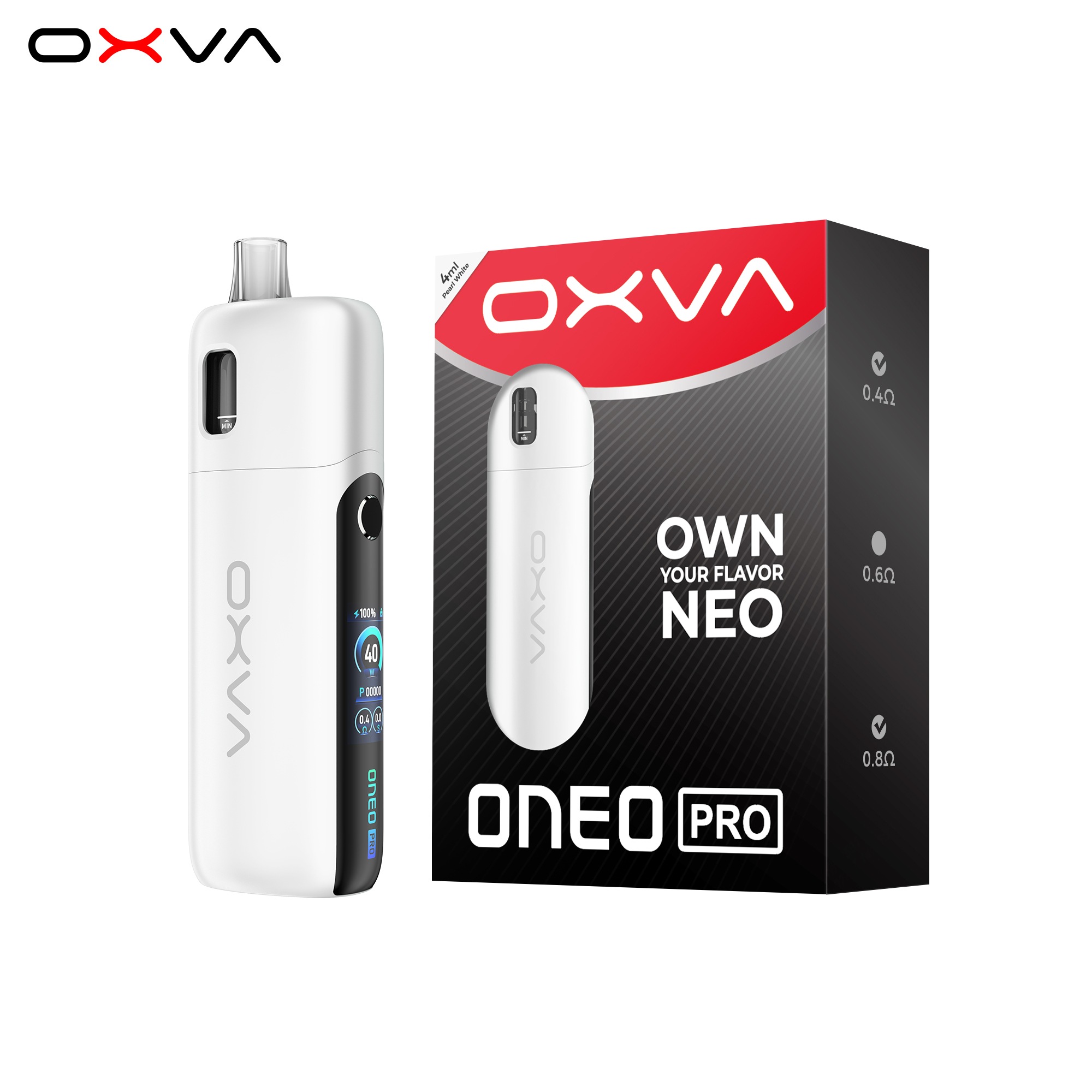 Pearl-White OXVA ONEO PRO 奧尼奧 40W大小煙主機 (10月新品)