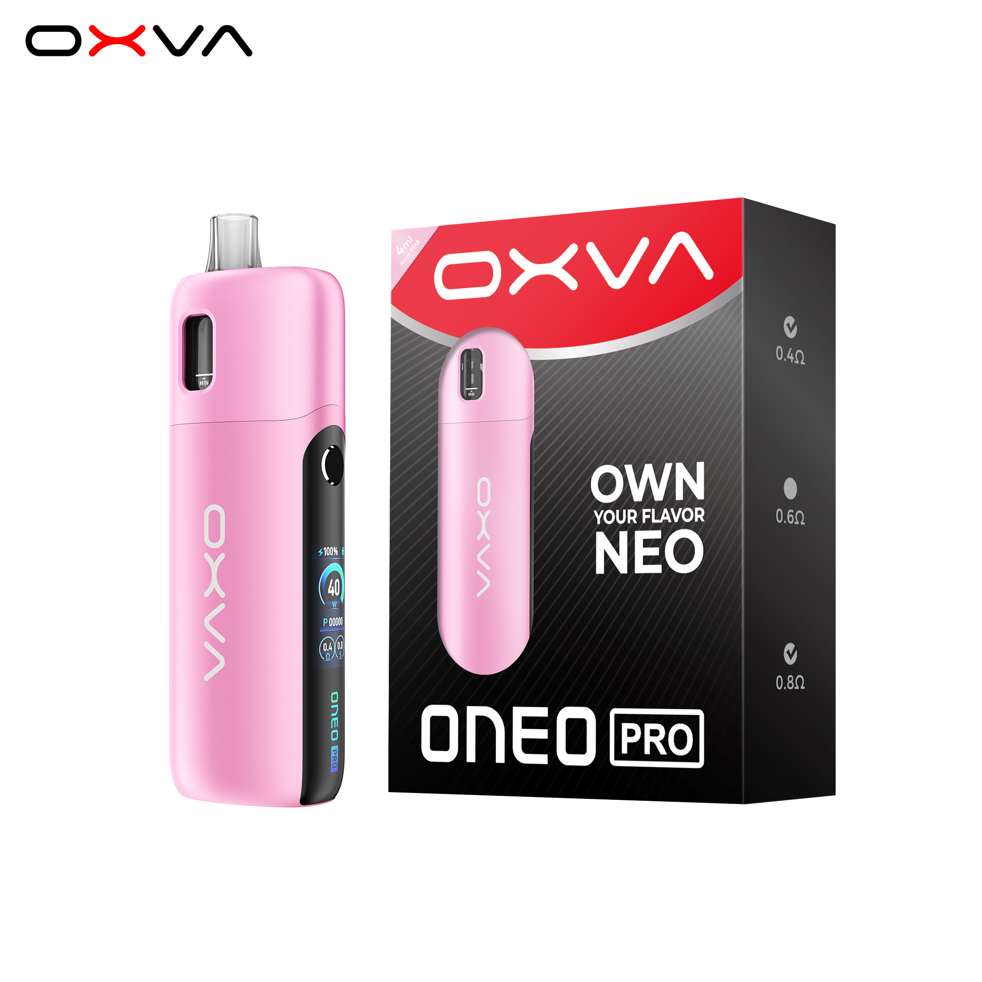 Rose-Pink OXVA ONEO PRO 奧尼奧 40W大小煙主機 (10月新品)